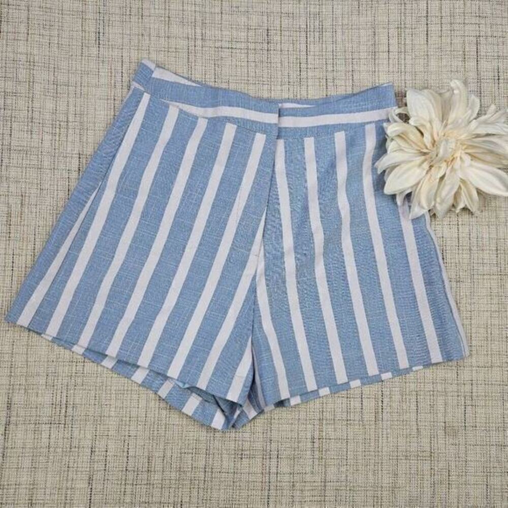 5/$25 Stelen Blue and White High Waisted Striped Shorts Size‎ Small